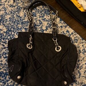 Prada Black Quilted Shoulder Bag